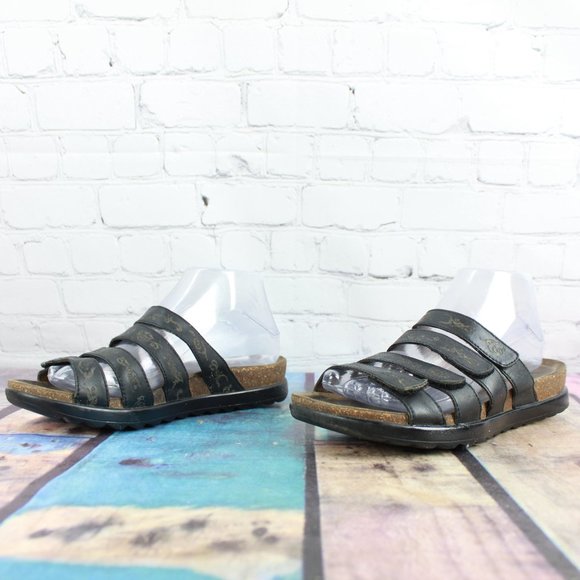 DANSKO Black Leather Strappy Slide Sandal Size 39 - Picture 2 of 9